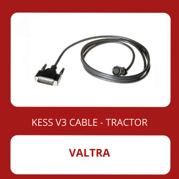 KESS3 Valtra 8 pin diagnostic connector cable 