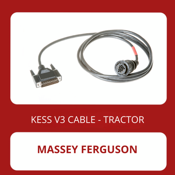 KESS3 Massey Ferguson 16 pin diagnostic connector cable 