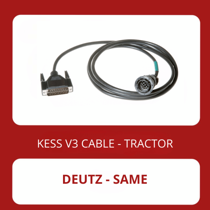 KESS3 SAME Deutz-Fahr 14 pin round diagnostic connector cable