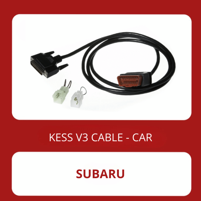 KESSv3 Subaru diagnostic connector cable and jumpers 