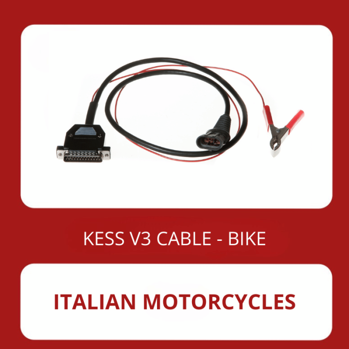 KESSv3 Ducati, Aprilia, Gilera and MV Augusta OBD connector cable for Marelli ECU 