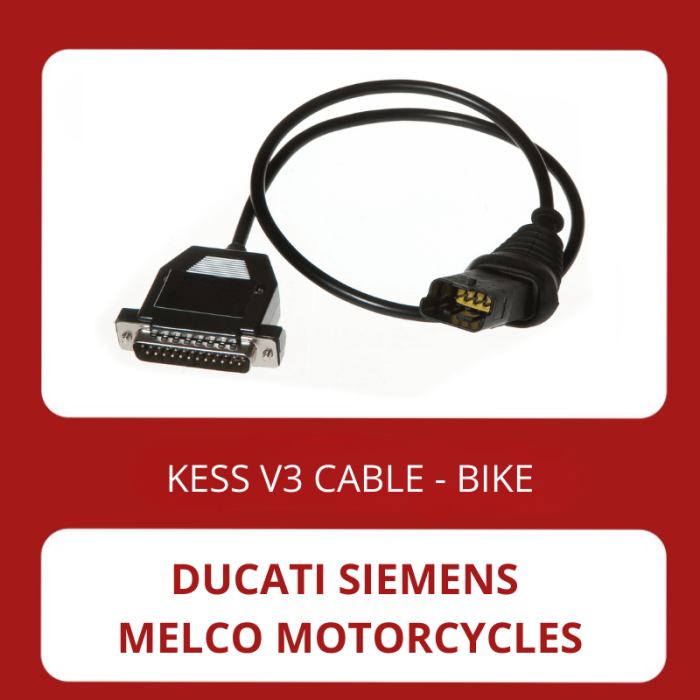 KESSv3 Ducati OBD connector cable for Siemens VDO and Melco Mitsubishi ECU