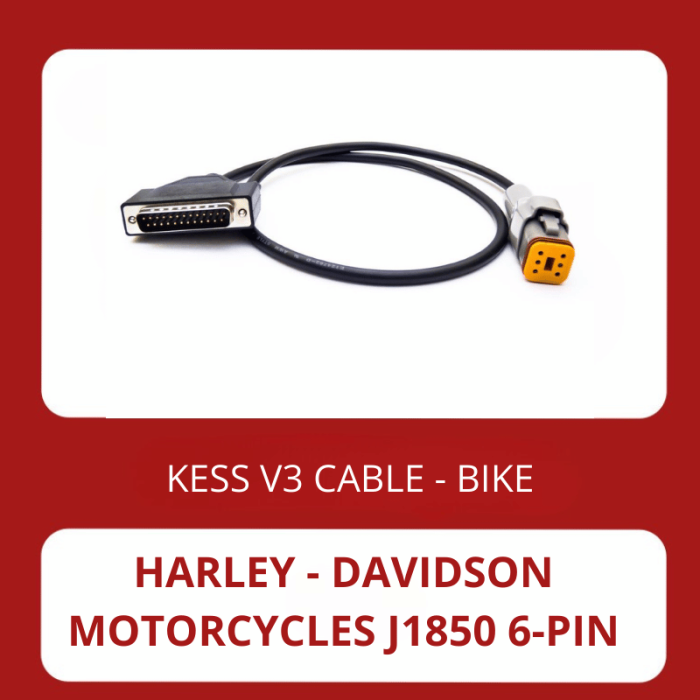 KessV3 Harley Davidson 6-pin OBD Connector Cable for ECU 