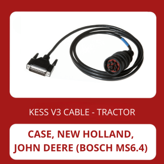 Kessv2 Case - New Holland - John Deere 9Pin OBD cable for Bosch MS6.4 ECU - 144300K226 - t